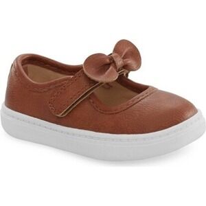 NEW Carter's Lily-G Girls Toddler 4 Brown Walking Shoes‎ Bow Accent First Shoes
